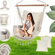 FOTEL WISZĄCY KRZESŁO BRAZYLIJSKIE HUŚTAWKA HAMAK OGRODOWY NA BALKON BOHO