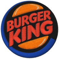 Termo Naszywka Burger King Hamburger Jedzenie Haftowana Naprasowanka