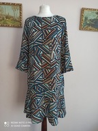 SOLAR sukienka swobodna z falbaną 36