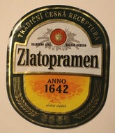 ETYKIETA - Zlatopramen - TRADIĆNI CESKA RECEPTURA - CZECHY, CZECHOSŁOWACJA