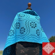 Szal z wełny merynos tkany ręcznie