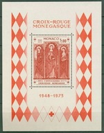 Monako Blok 5 ** 1973 malarstwo Święci, Czerwony krzyż