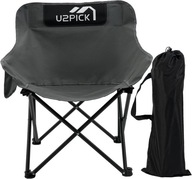 Krzesło kempingowe, turystyczne, wędkarskie U2PICK szare do 150 kg