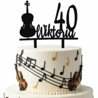 topper na tort dekoracja urodziny personalizacja wiek imię KONTRABAS!!!