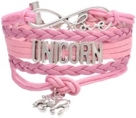 Skórzana bransoletka - Jednorożec + zawieszka 01