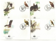 7-FDC60- Węgry, WWF, Ptaki drapieżne,7szt,1983r