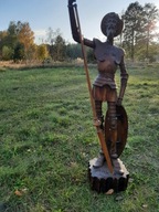 stara Rzeźba DON KICHOT DREWNIANA VINTAGE DUŻA RĘCZNIE Rzeźbiona