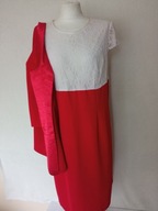 Sukienka z koronką + bolerko żakiet komplet r 40/L