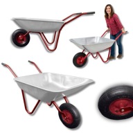 TACZKA METALOWA OGRODOWA DO OGRODU LEKKA OCYNKOWANA METALOWE KOŁO 80/120 L