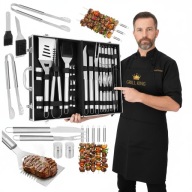 ZESTAW AKCESORIÓW NARZĘDZI SZTUĆCÓW PRZYBORÓW DO GRILLA AKCESORIA