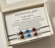 BRANSOLETKA BFF 2SZT SZAFIR PIASEK PUSTYNI AKWAMARYN