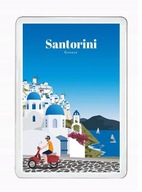 GRECJA SANTORINI magnes pamiątkowy na lodówkę akrylowy