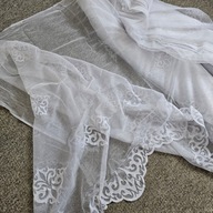 Firana/tkanina żakardowa płaska, biała, metraż, wys.150cm, 10x@