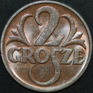 2 grosze 1938 - menniczy egzemplarz