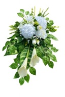 Premium wiązanka obciążona stroik nowoczesna kompozycja grób cmentarz biała