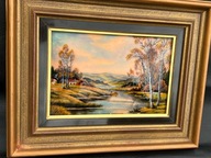 Obraz emaliowany Limoges F.J .Carmona 30x40 ,ręcznie malowany Francja