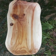 Misa drewniana do serwowania owoców unikatowa DIY rękodzieło olejowana