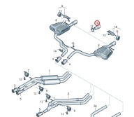 AUDI A6 C6 KOŃCÓWKA NAKŁADKA WYKOŃCZENIE RURU WYDECHOWEJ OE 4F0253681E