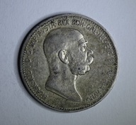 AUSTRIA, FR.JÓZEF, 1 KORONA 1908r, 60 L.PANOWANIA. Ag 59