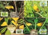 Barbados 1991, MC FDC 4szt. WWF ptaki egzotyczne, lasówka złota