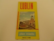 Lublin, plan miasta, mapa Lublina, mapa Prl, stara mapa PPWK 1986
