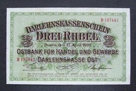 3 Ruble 1916 Poznań seria B 187441 ( WYSTARA )