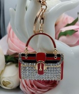 Breloczek damski torebka z kryształkami – brelok do kluczy lub torebki STYL