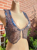 Debenhams London top kamizelka bolerko zdobienia cekiny koraliki r. S