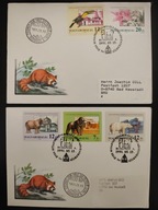 !! ZWIERZĘTA - WĘGRY ZN. CIĘTE 1991 - 2 KOPERTY FDC - STAN BDB !!