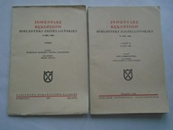 INWENTARZ RĘKOPISÓW BIBLIOTEKA JAGIELLOŃSKA KRAKÓW 2 sztuki