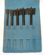 PRL ZESTAW 5 SZTUK WIERTŁA DO DREWNA ŁOPATKOWE PIÓRKOWE zobacz