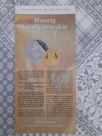 Folder do monety złotej 100 zł i srebrnej 10 zł- August II Mocny - 2005 r.
