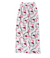 SPODNIE DAMSKIE PIŻAMOWE DRESOWE HELLO KITTY RÓŻOWE CIEPŁE M