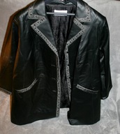 ULLA POPKEN PŁASZCZYK DAMSKI SKÓRZANY SUPER