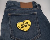 Naszywka Haftowana DEAD INSIDE Serce – 8,5 x 7 cm