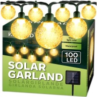 GIRLANDA SOLARNA OGRODOWA 100 LED 14M TARAS BALKON CZUJNIK ZMIERZCHU KRUMAD