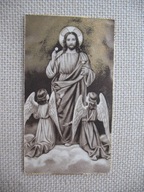 JEZUS i ANIOŁKI TO JEST CIAŁO MOJE przedwojenny ŚW. OBRAZEK