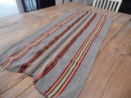 WEŁNIANY KUPON MATERIAŁU OBICIE BIEŻNIK SERWETA PASIAK 58 x120