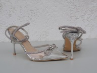 Zmysłowe przezroczyste sandałki rozmiar 41