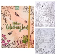 ELEGANCKA KOLOROWANKA dla Dorosłych z Gumką TWARDA OPRAWA 100 str A5 NATURA