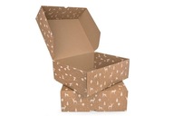 Karton świąteczny brązowy 300x260x110 mm pudełko ozdobne prezentowe