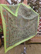 India Sudha apaszka chusta jedwabna szal jedwab silk reine seide 102x103cm