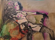 Akt kobieta Unikat A4