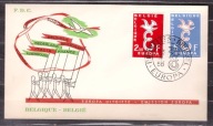 Belgia CEPT Europa koperta FDC 1958 (2)