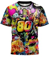 BACK TO THE 80's - koszulka, t-shirt rozm. M (szybkoschnąca, super jakość)