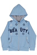 Bluza dziecięca zasuwana z kapturem 98 bawełna Żarek z kieszeniami gwiazdki