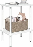 2 POZIOMOWY STOLIK POMOCNICZY NOCNY MAŁY 52X30X40CM BIAŁY SKANDYNAWSKI