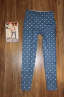 legginsy dziewczęce 122 128 NOWE kropki