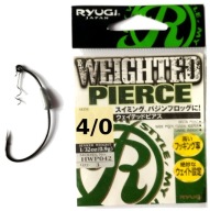 Offsetowe Japońskie haki z obciążeniem RYUGI Weighted Pierce przynęta 4/0