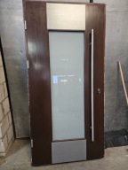 DRZWI Zewnętrzne Drewniane Sosnowe Wejściowe Pochwyt 100x207cm